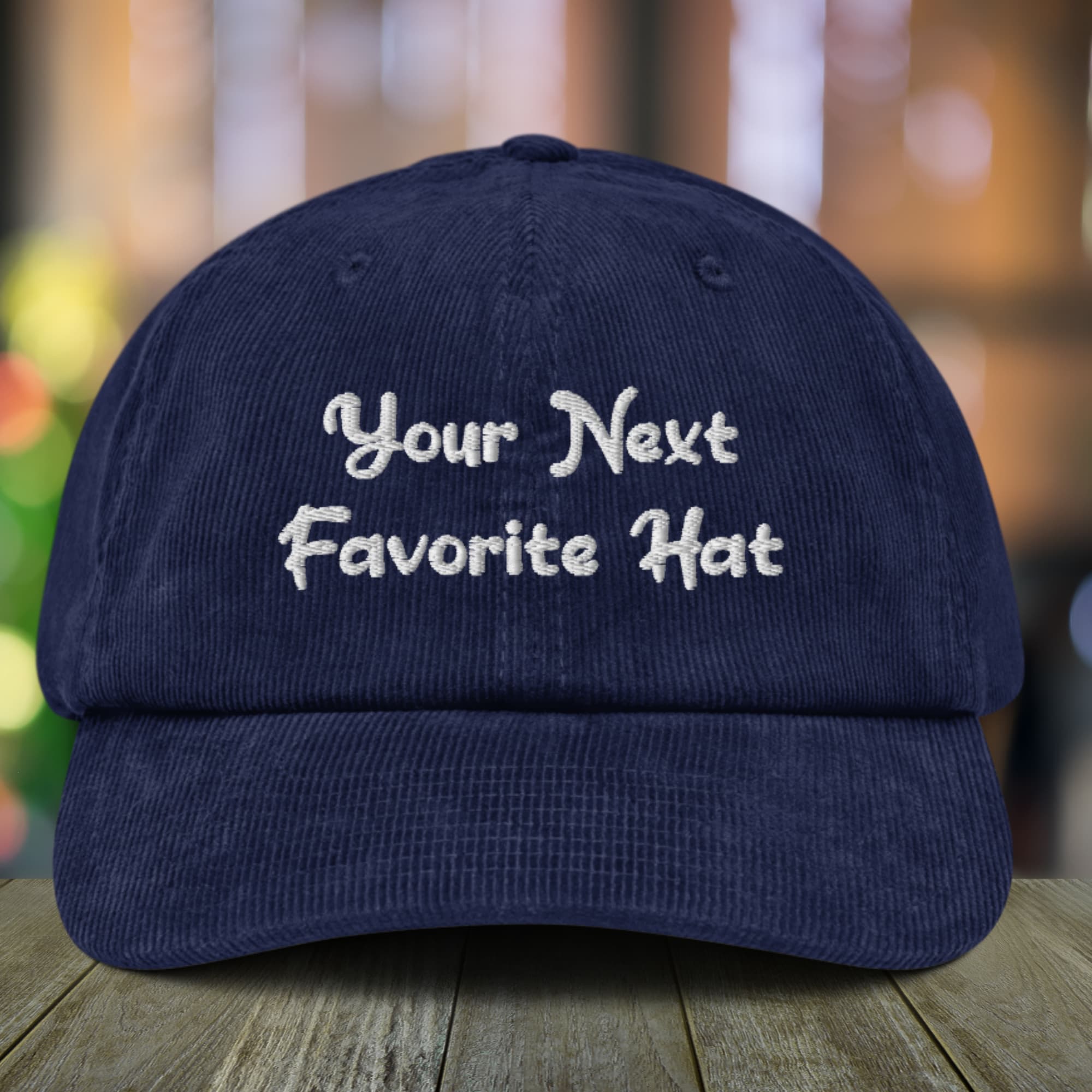 Ditch the basic, hug the corduroy! MerchBrandy's embroidered hats bring texture & personality to life.