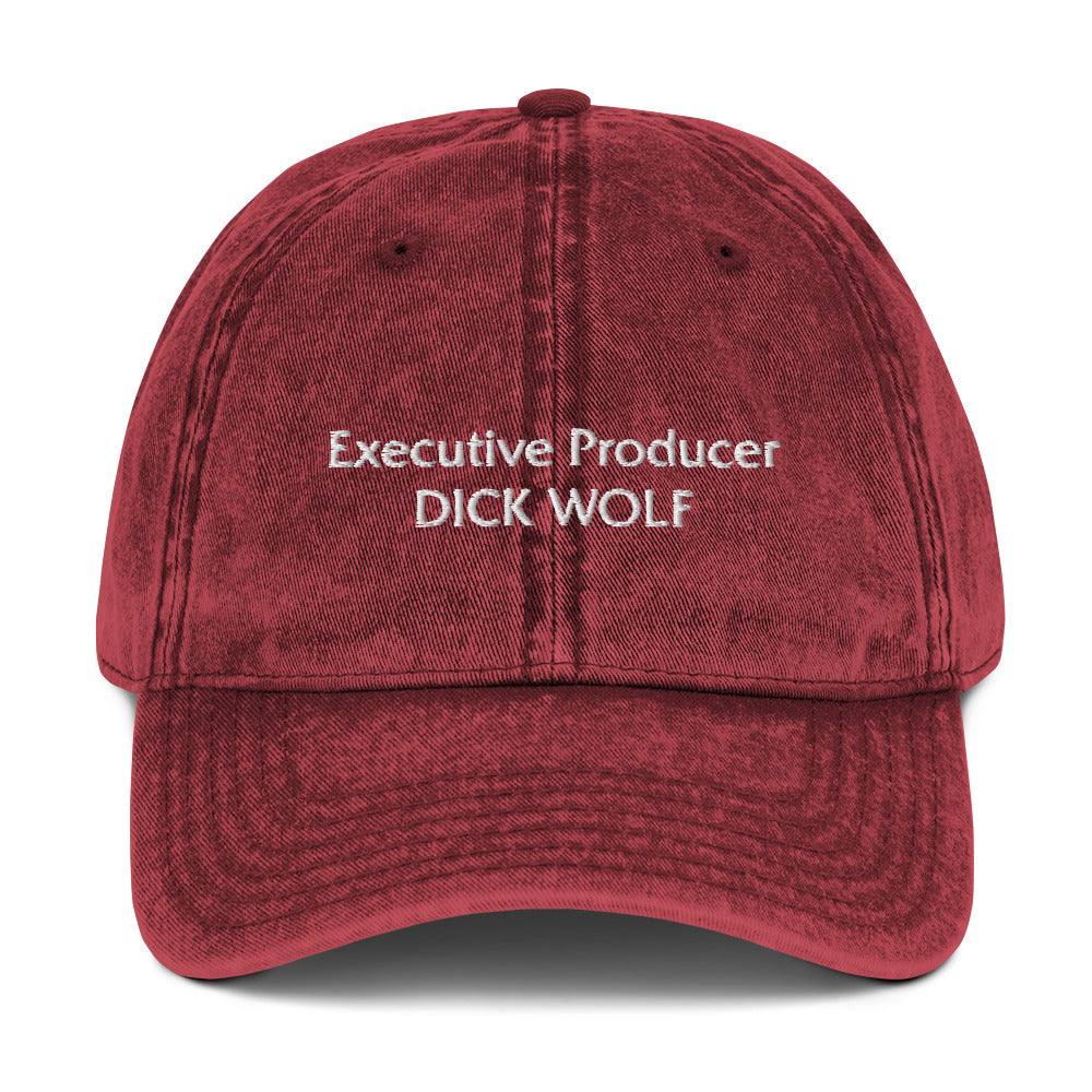 Executive Producer Dick Wolf Embroidered Vintage Cap, Dick Wolf, Law & Order