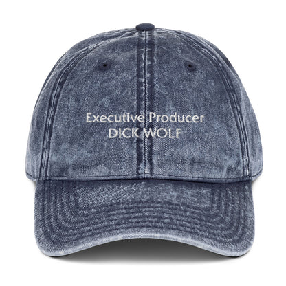 Executive Producer Dick Wolf Embroidered Vintage Cap, Dick Wolf, Law & Order